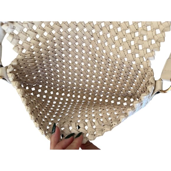 BEIGE Woven Basket Weave Flap Mini Shoulder Bag - Picture 3 of 9